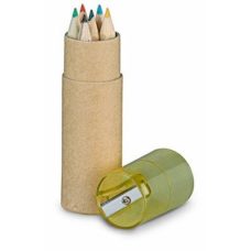 SET_A_CRAYONS_COULEUR_AVEC_TAILLE_CRAYON_PUBLICITAIRE ARGENT | FOURNITURES DE BUREAU | PAPETERIE PUBLICITAIRE