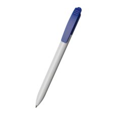 STYLO_A_BILLE_CLIC_CLAC_BAKERSFIELD_WHITE_BLUE_PERSONNALISE | STYLOS PUBLICITAIRES | STYLO À BILLE PERSONNALISÉ