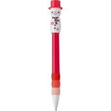 STYLO_A_BILLE__BONHOMME_DE_NEIGE_PERSONNALISE BLEU CLAIR | STYLOS PUBLICITAIRES | STYLO À BILLE PERSONNALISÉ