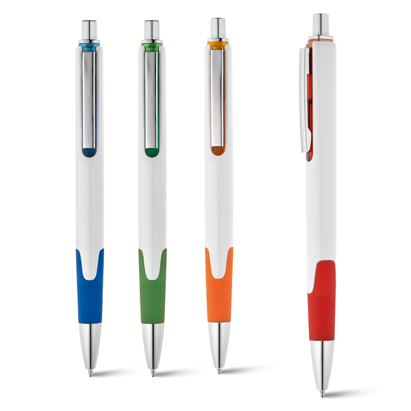 STYLO_A_BILLE_AVEC_CLIP_METALLIQUE__PRISE_EN_MAIN_CAOUTCHOUTEE_ET_REVETU_D_PERSONNALISE   | STYLOS PUBLICITAIRES | STYLO À BILLE MÉTAL