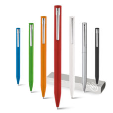 STYLO_A_BILLE_PUBLICITAIRE_EN_ALUMINIUM_AVEC_MECANISME_TWIST_CLIP_EN_FER_AVEC_CHROMAGE_BRILLANT_PERSONNALISE E | STYLOS PUBLICITAIRES | STYLO À BILLE MÉTAL