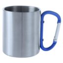 TASSE_EN_METAL_200_ML_AVEC_MOUSQUETON_PERSONNALISE GRIS | STYLOS PUBLICITAIRES | STYLO À BILLE MÉTAL