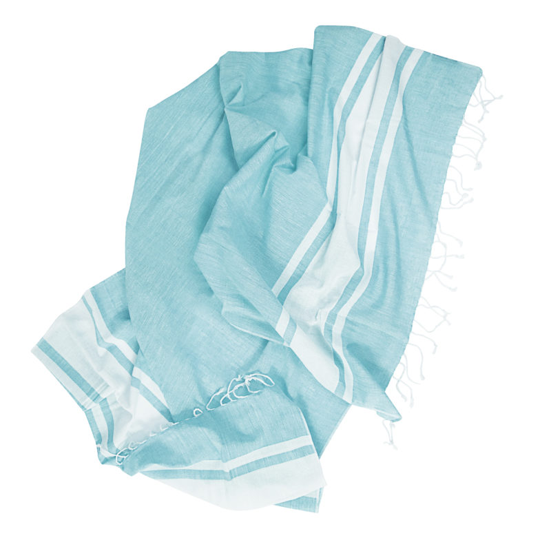 WAVE   FOUTA PUBLICITAIRE BLEU | SACS PUBLICITAIRES | SACS COTON PERSONNALISÉS